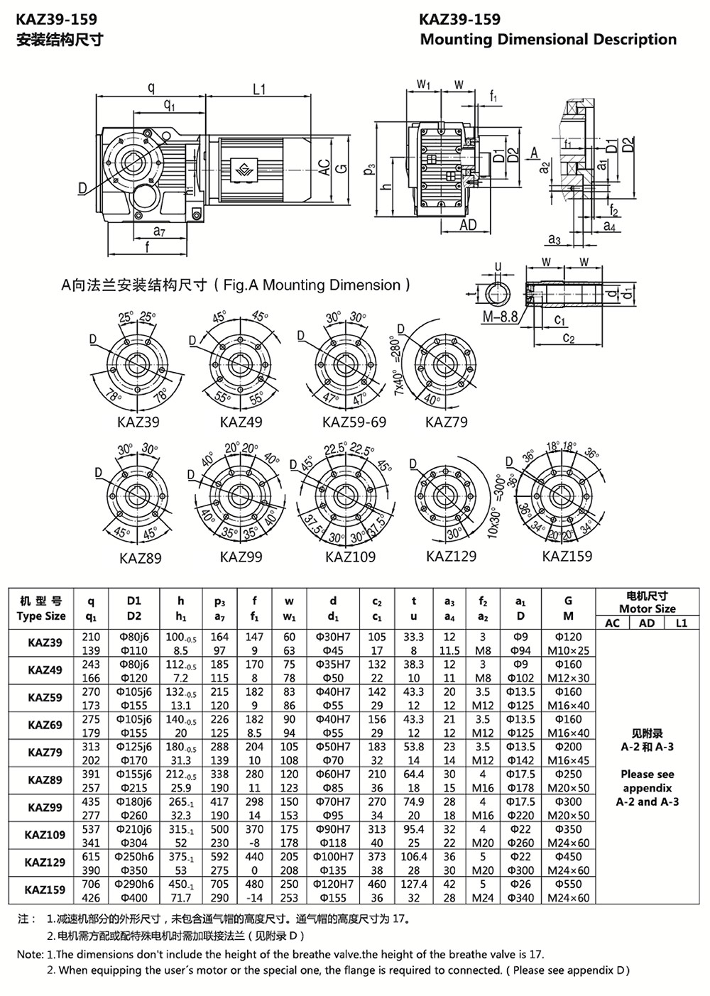 KAZ39-159安裝結構尺寸